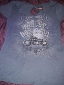 Beautiful Blingy Harley Davidson shirt